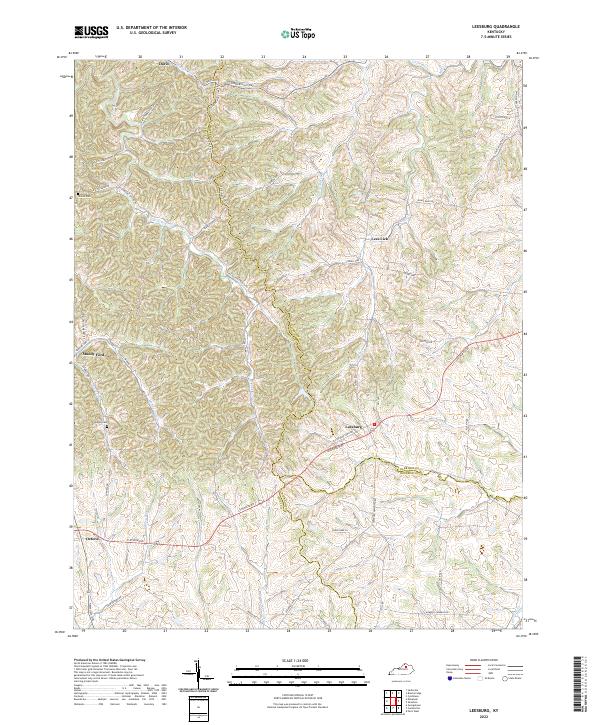 US Topo 7.5-minute map for Leesburg KY