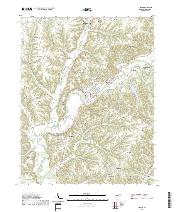 US Topo 7.5-minute map for Liberty KY