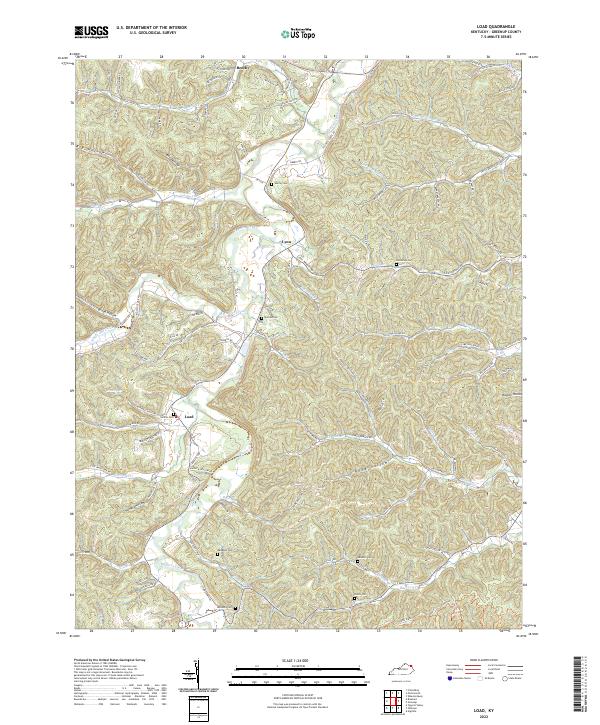 US Topo 7.5-minute map for Load KY