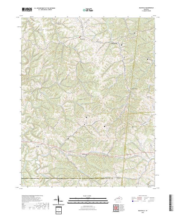 US Topo 7.5-minute map for Mackville KY