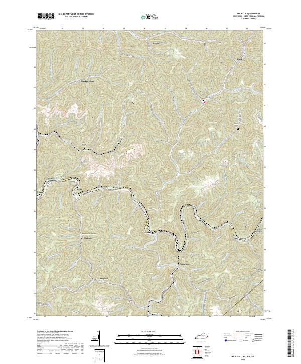 US Topo 7.5-minute map for Majestic KYWVVA