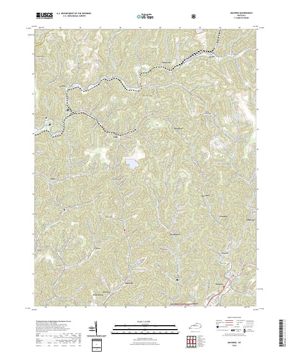 US Topo 7.5-minute map for Mayking KY