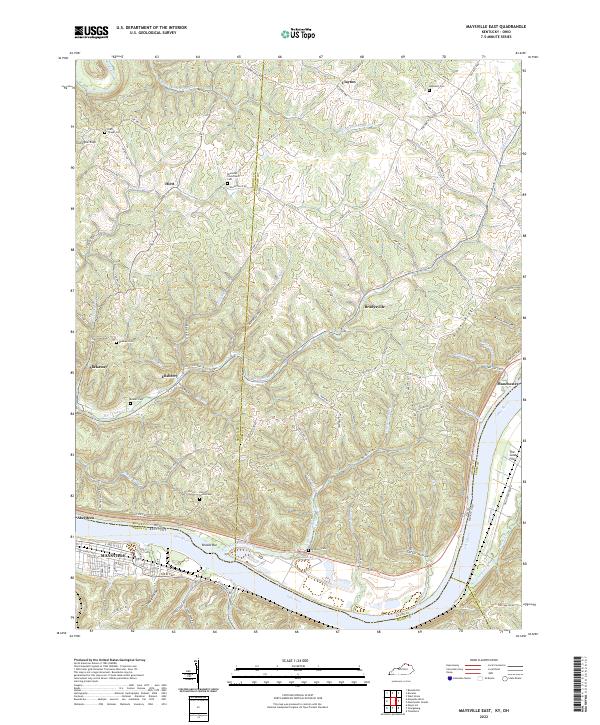 US Topo 7.5-minute map for Maysville East KYOH