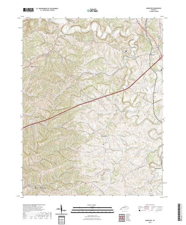 US Topo 7.5-minute map for McBrayer KY