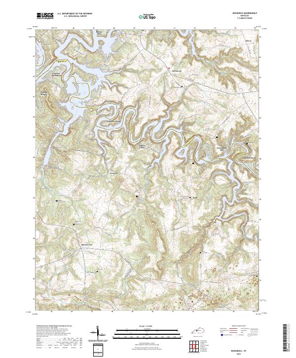 US Topo 7.5-minute map for McDaniels KY