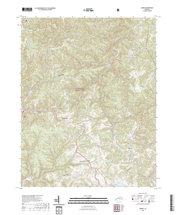 US Topo 7.5-minute map for McKee KY