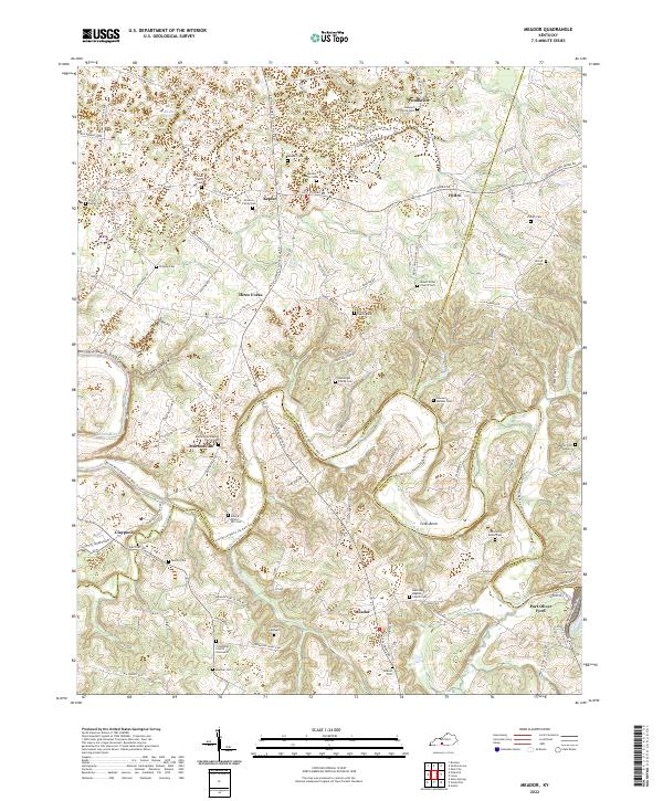 US Topo 7.5-minute map for Meador KY