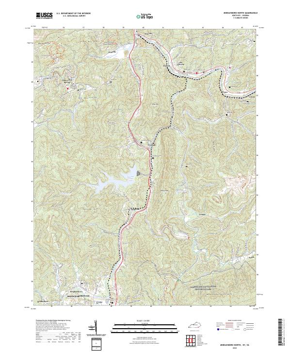 US Topo 7.5-minute map for Middlesboro North KYVA