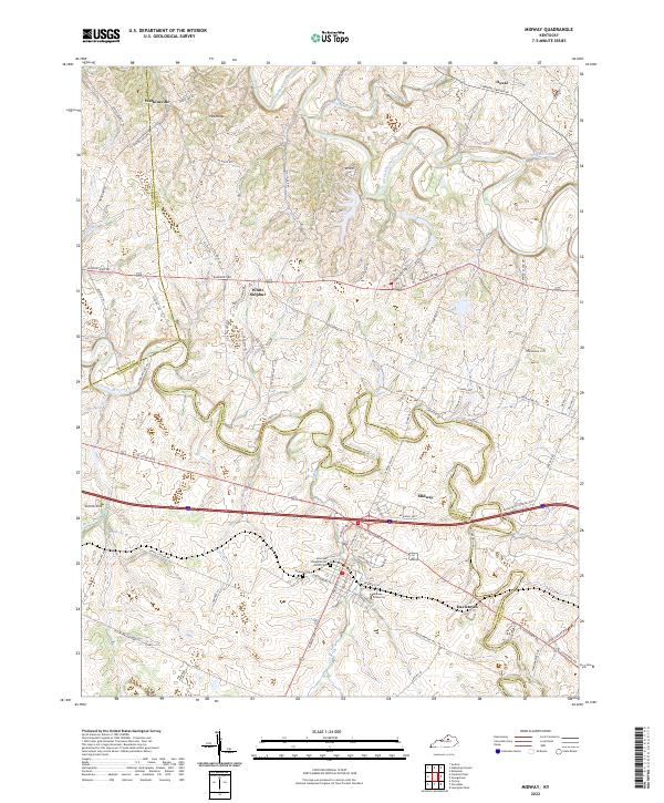 US Topo 7.5-minute map for Midway KY