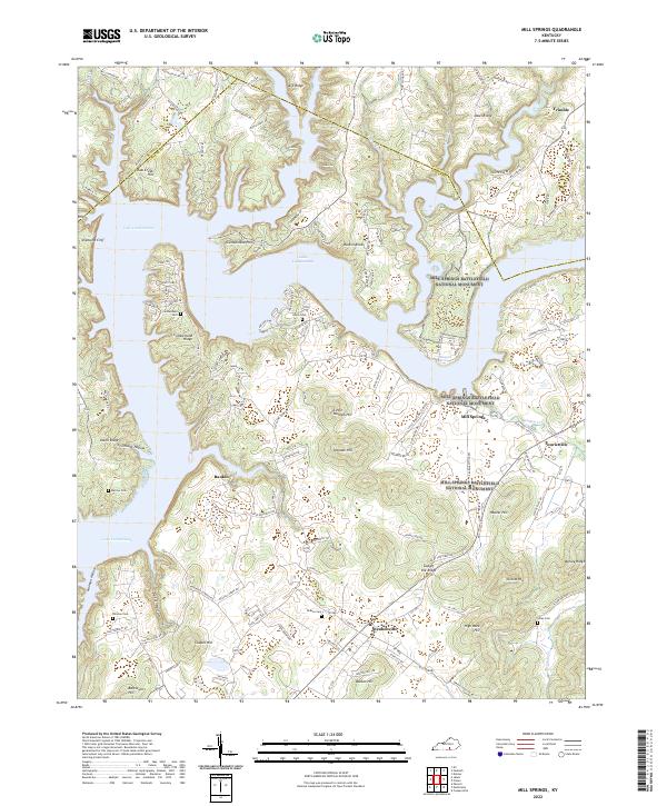 US Topo 7.5-minute map for Mill Springs KY