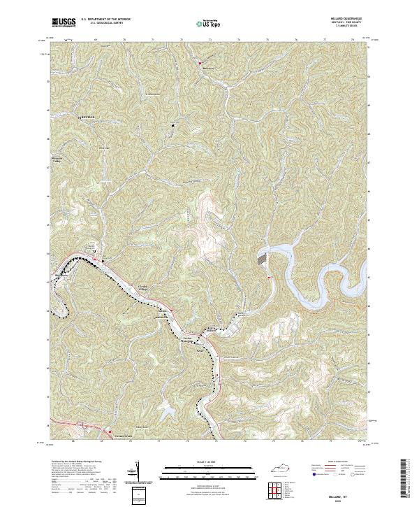 US Topo 7.5-minute map for Millard KY