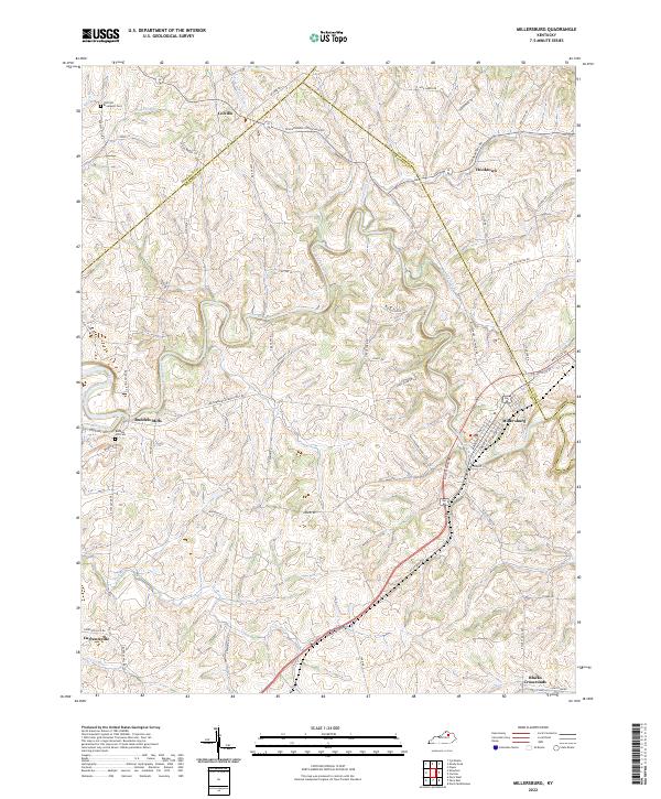 US Topo 7.5-minute map for Millersburg KY