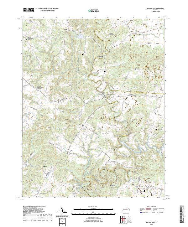 US Topo 7.5-minute map for Millerstown KY