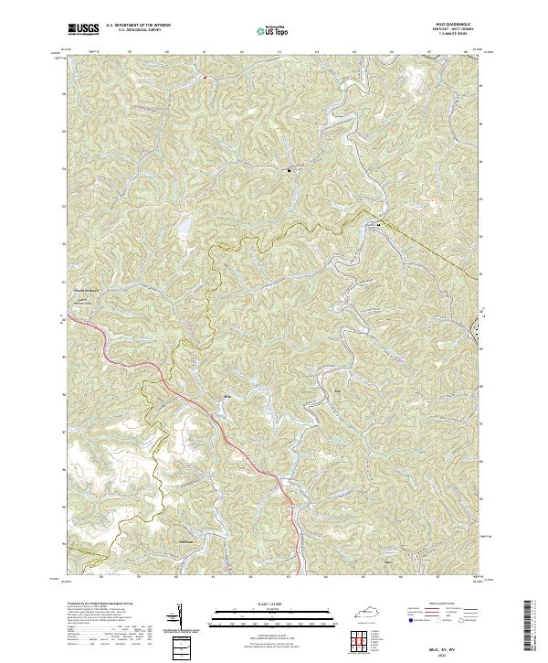 US Topo 7.5-minute map for Milo KYWV