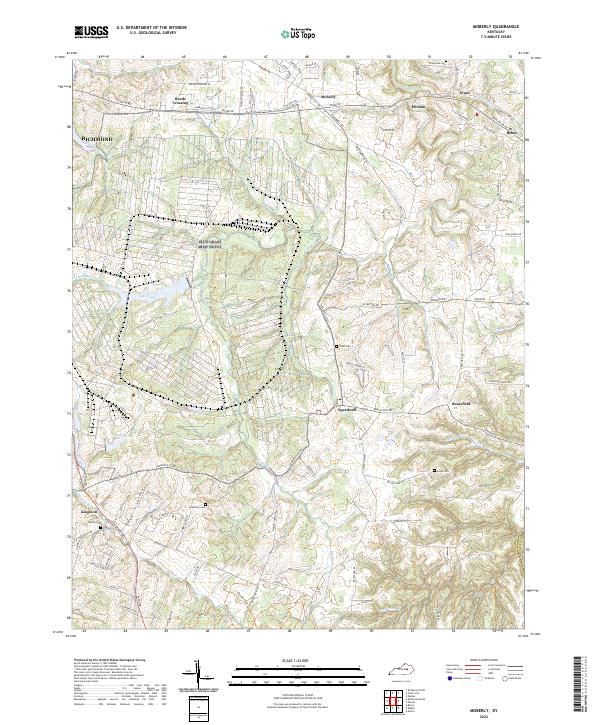 US Topo 7.5-minute map for Moberly KY