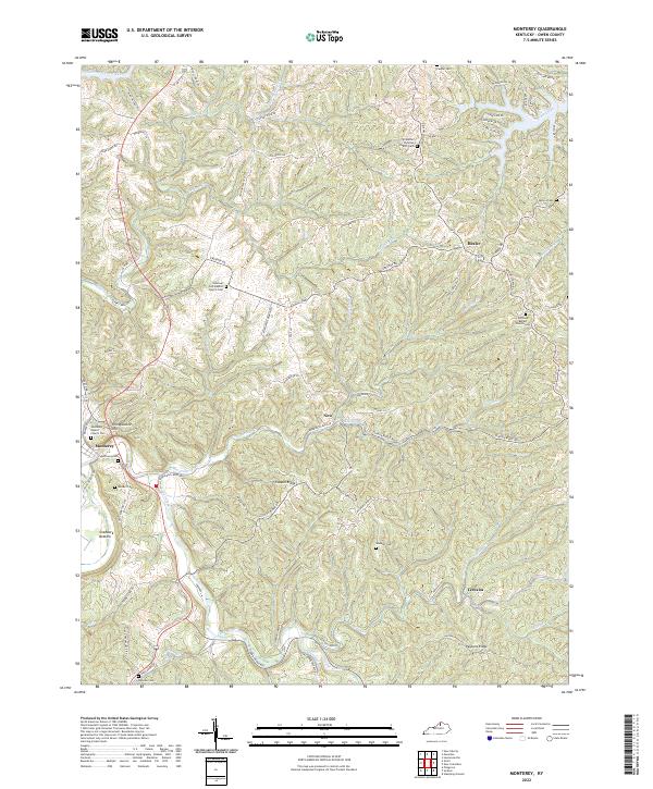 US Topo 7.5-minute map for Monterey KY