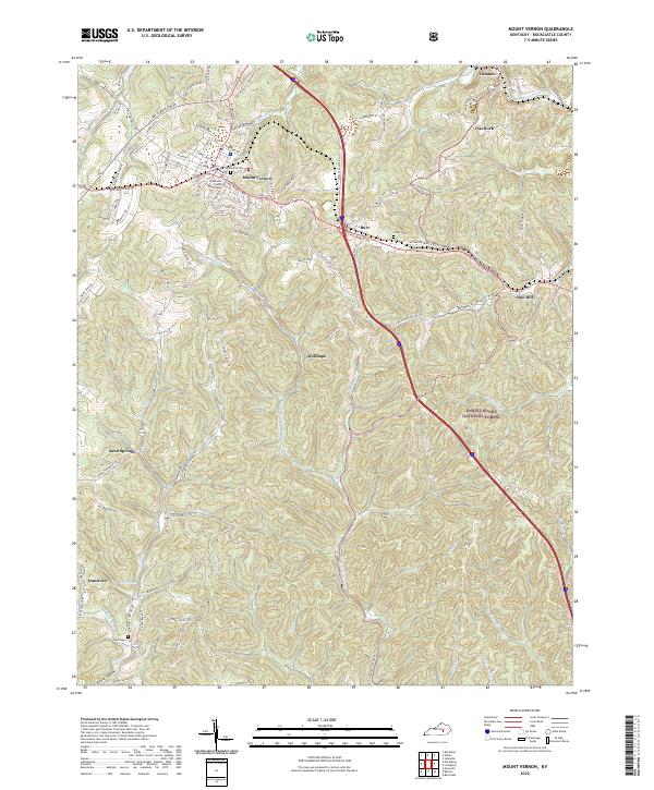 US Topo 7.5-minute map for Mount Vernon KY