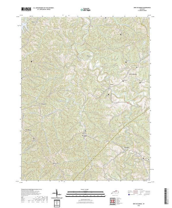 US Topo 7.5-minute map for New Columbus KY