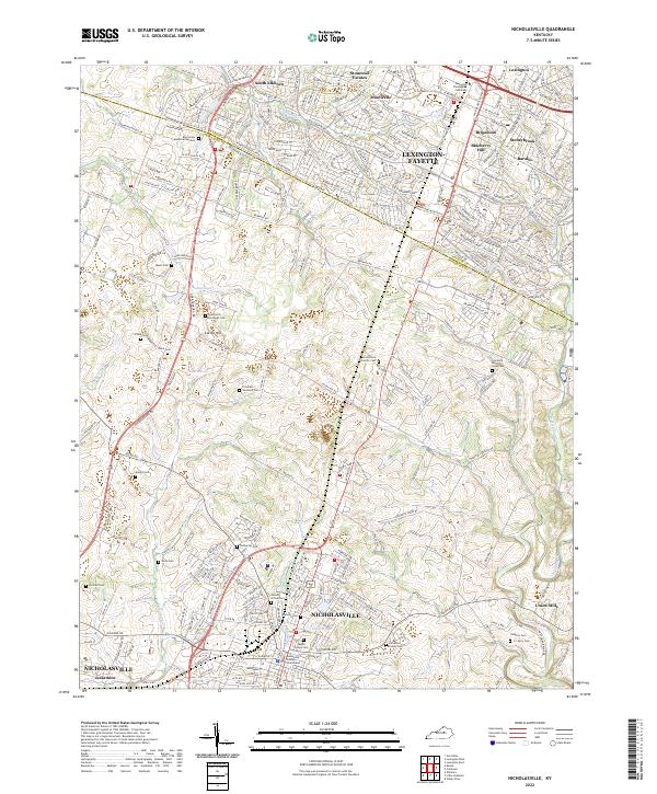 US Topo 7.5-minute map for Nicholasville KY