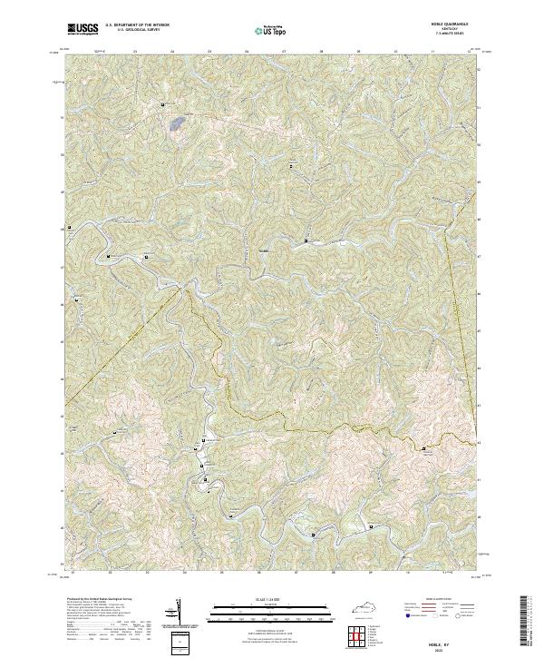 US Topo 7.5-minute map for Noble KY