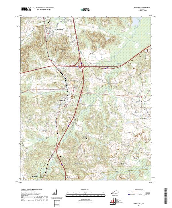 US Topo 7.5-minute map for Nortonville KY