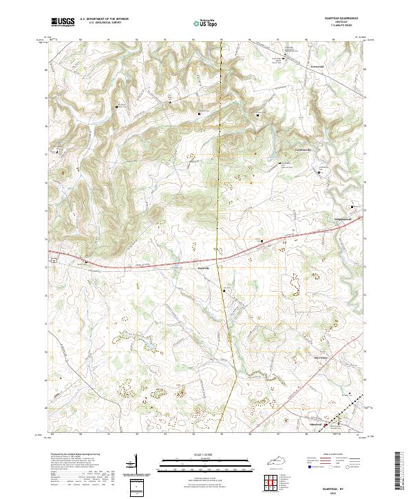 US Topo 7.5-minute map for Olmstead KY