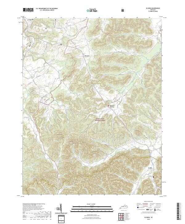 US Topo 7.5-minute map for Olympia KY