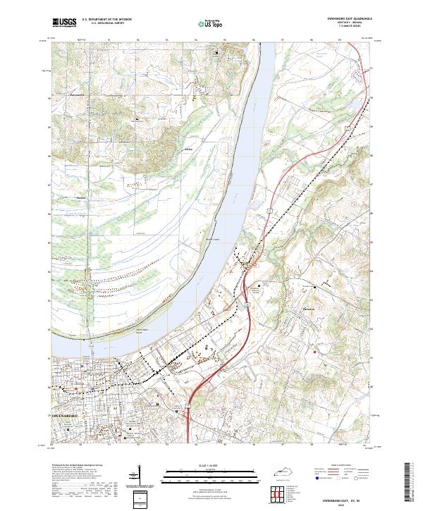 US Topo 7.5-minute map for Owensboro East KYIN