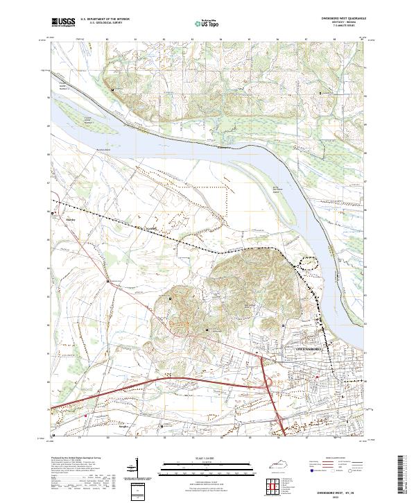 US Topo 7.5-minute map for Owensboro West KYIN