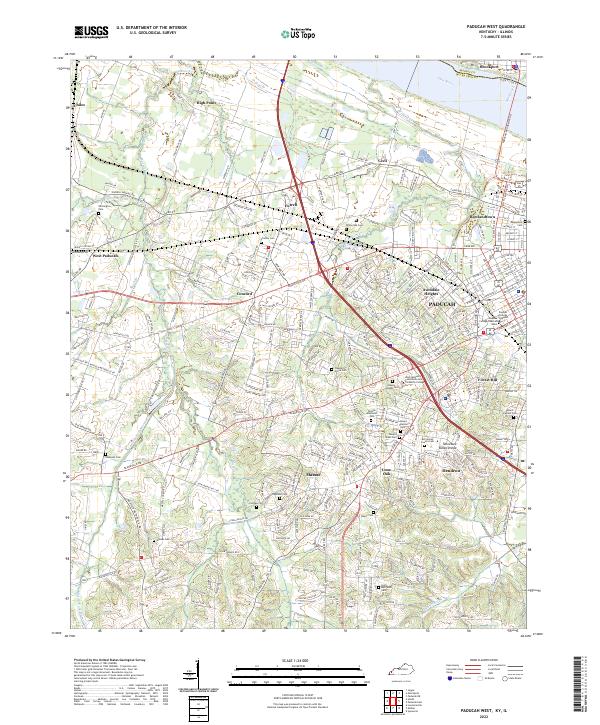 US Topo 7.5-minute map for Paducah West KYIL