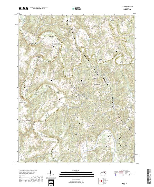 US Topo 7.5-minute map for Palmer KY