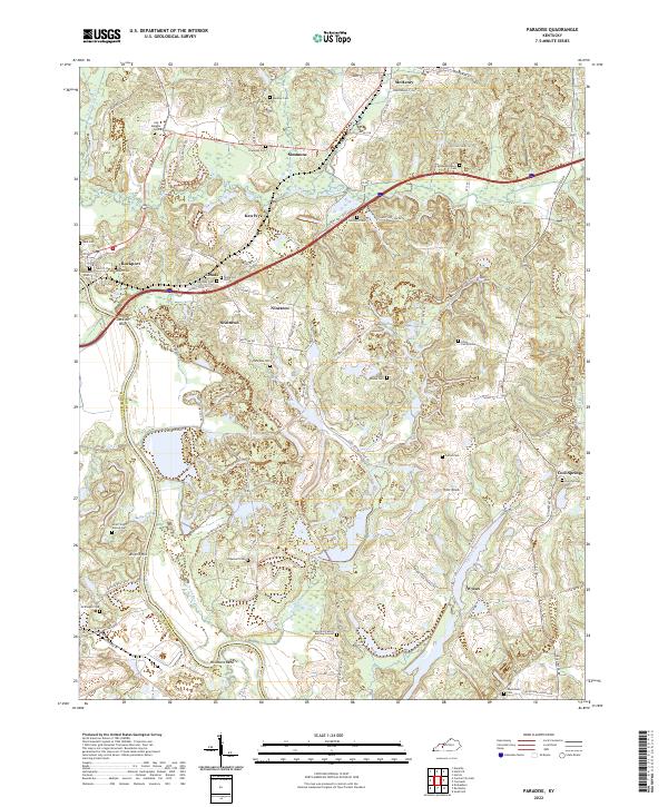 US Topo 7.5-minute map for Paradise KY