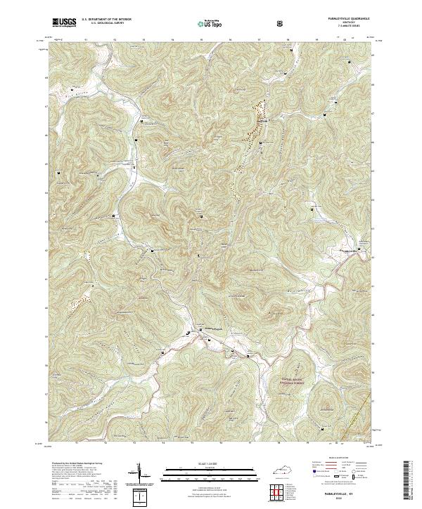 US Topo 7.5-minute map for Parmleysville KY