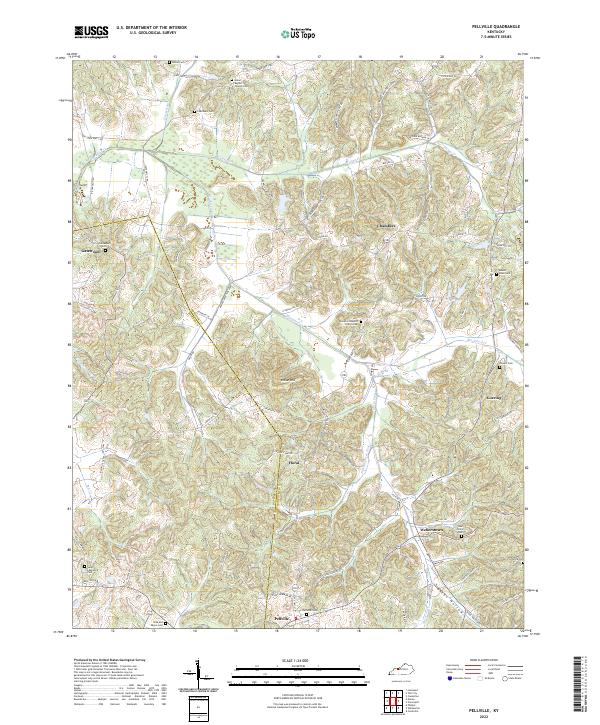 US Topo 7.5-minute map for Pellville KY