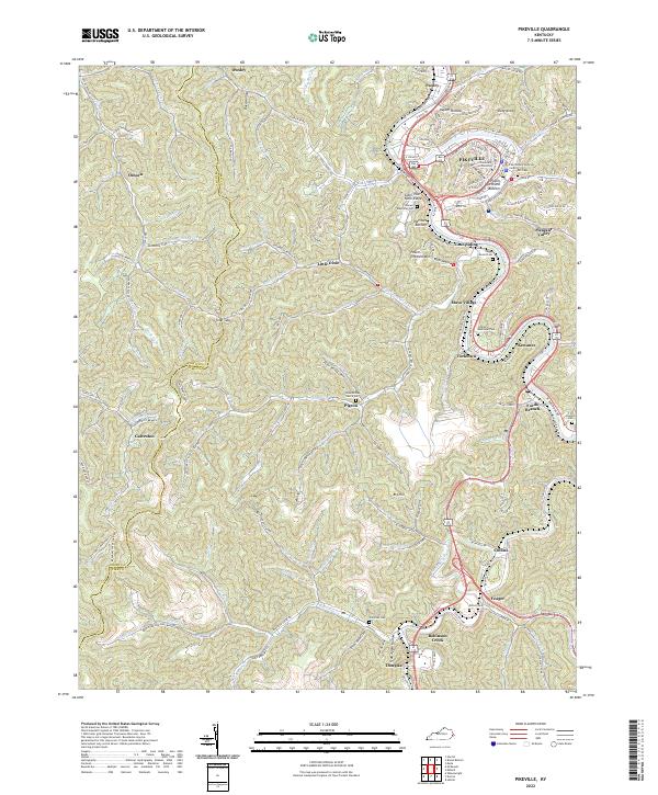 US Topo 7.5-minute map for Pikeville KY