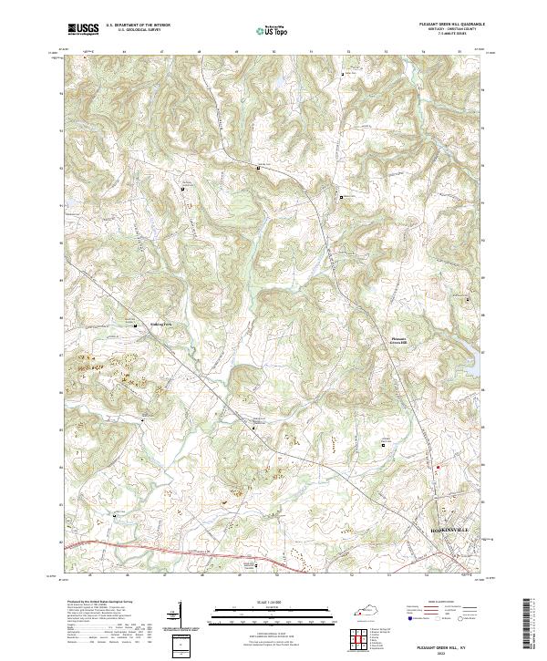 US Topo 7.5-minute map for Pleasant Green Hill KY