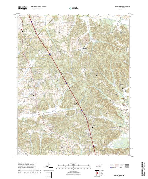 US Topo 7.5-minute map for Pleasant Ridge KY