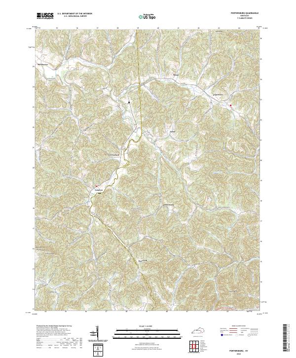 US Topo 7.5-minute map for Portersburg KY