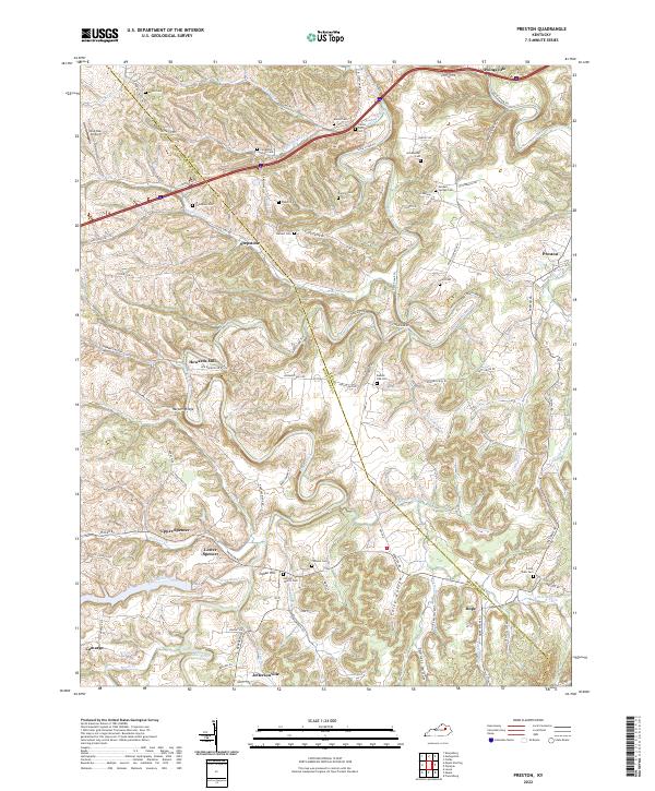 US Topo 7.5-minute map for Preston KY