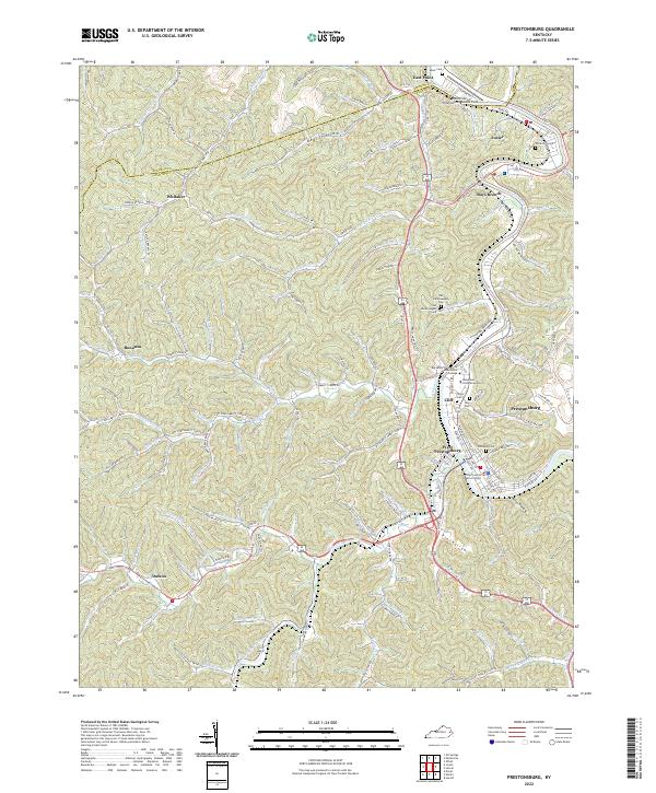 US Topo 7.5-minute map for Prestonsburg KY