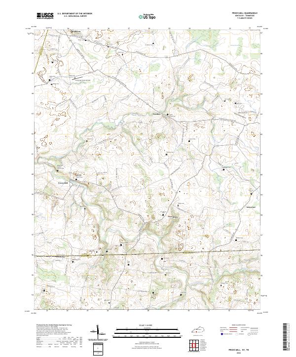 US Topo 7.5-minute map for Prices Mill KYTN