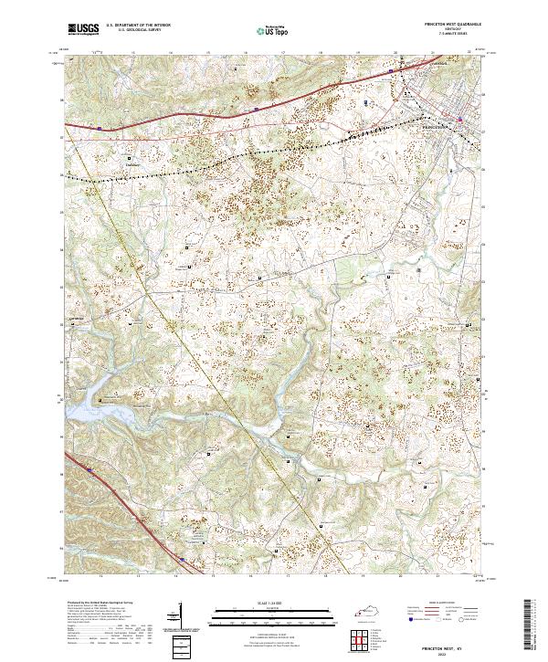 US Topo 7.5-minute map for Princeton West KY