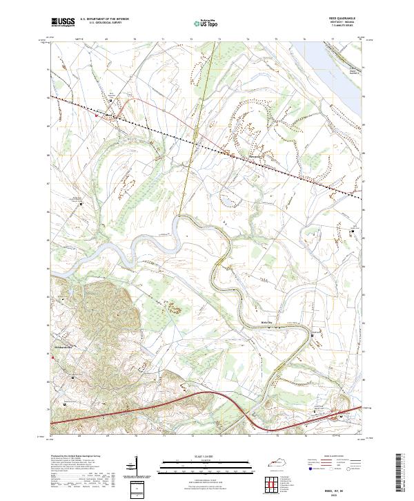 US Topo 7.5-minute map for Reed KYIN