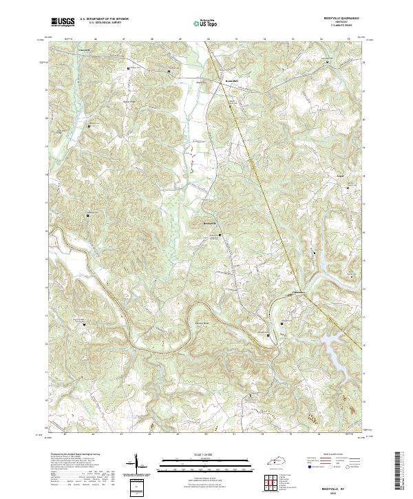 US Topo 7.5-minute map for Reedyville KY