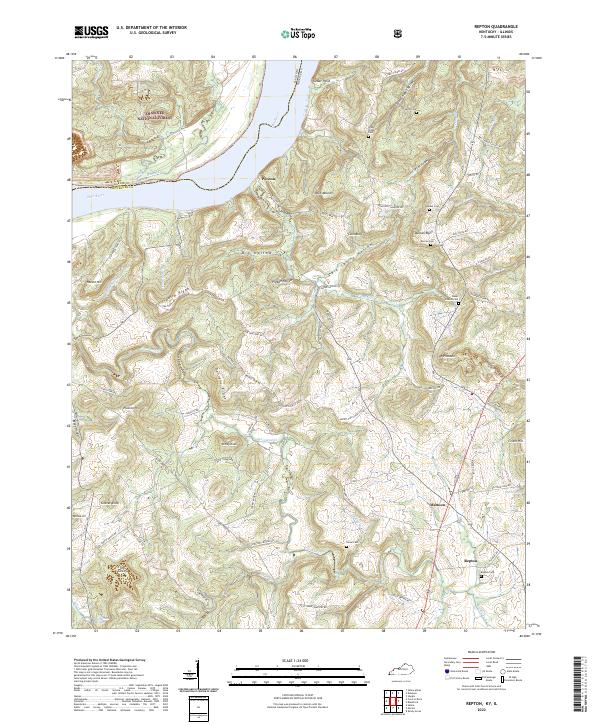 US Topo 7.5-minute map for Repton KYIL