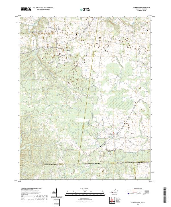 US Topo 7.5-minute map for Roaring Spring KYTN