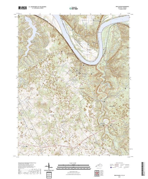 US Topo 7.5-minute map for Rock Haven KYIN