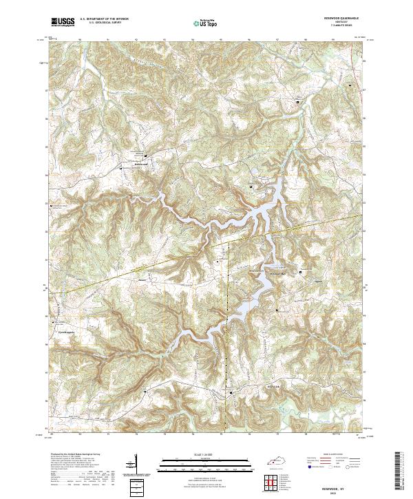 US Topo 7.5-minute map for Rosewood KY