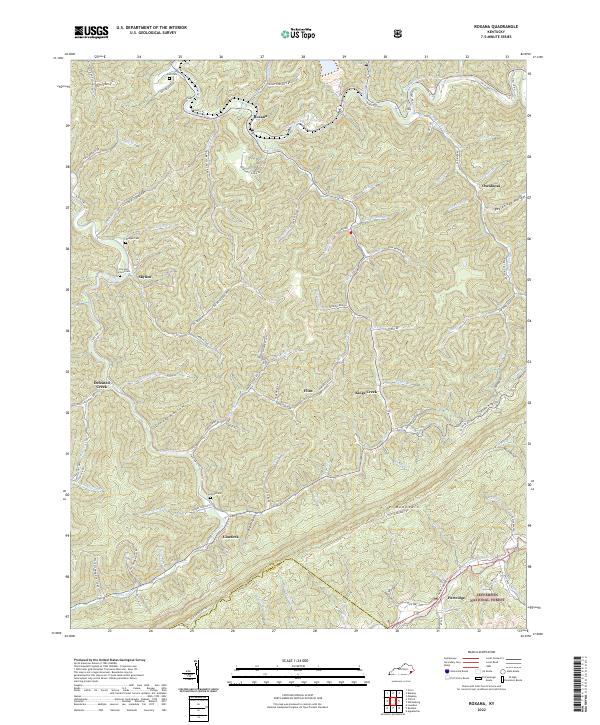 US Topo 7.5-minute map for Roxana KY