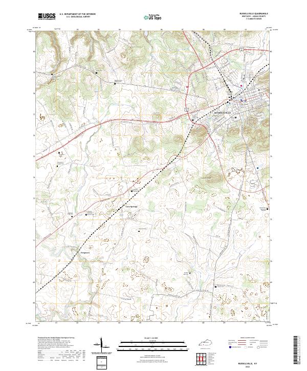 US Topo 7.5-minute map for Russellville KY